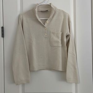 Everlane ReCashmere Button Mockneck